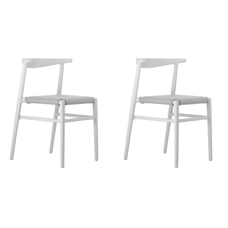 Joi Twenty Stackable Indoor-Outdoor Chair (Set of 2), Sand, White