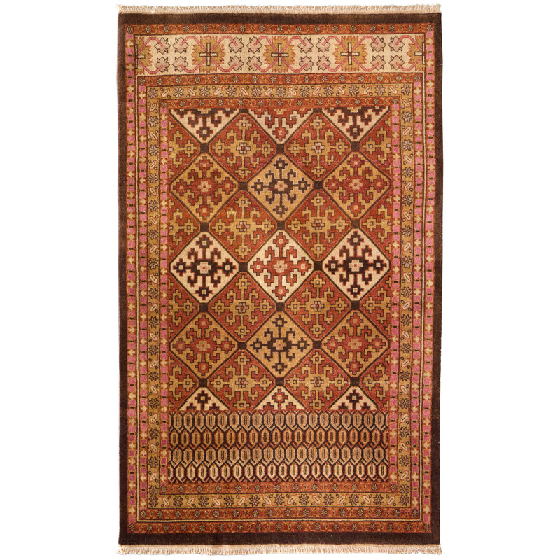 Tapis ikat Namche, Rouge, Rectangle 9 pi 6 po x 13 pi 6 po