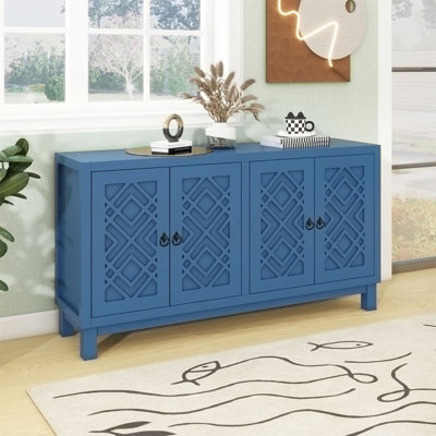 Grand buffet armoire avec poignées à anneau