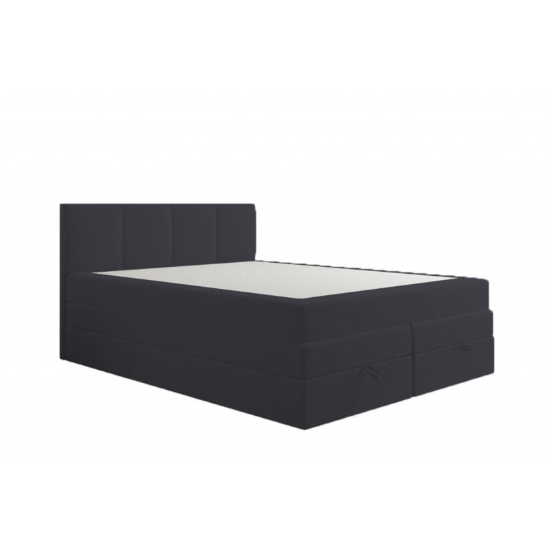 Boxspring Bed Balle with Storage, 140 x 200cm, Black