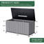 Remise de rangement extérieure l 55,9 po x P 24,8 po, armoire de rangement imperméable en résine, grande boîte de terrasse avec couvercle à ouverture douce, résistante aux rayons UV et au vent pour les arrière-cours de patio, 21 pieds cubes, gris-132144668