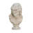 Classic Magnesium Bust Statue with Distressed White Finish