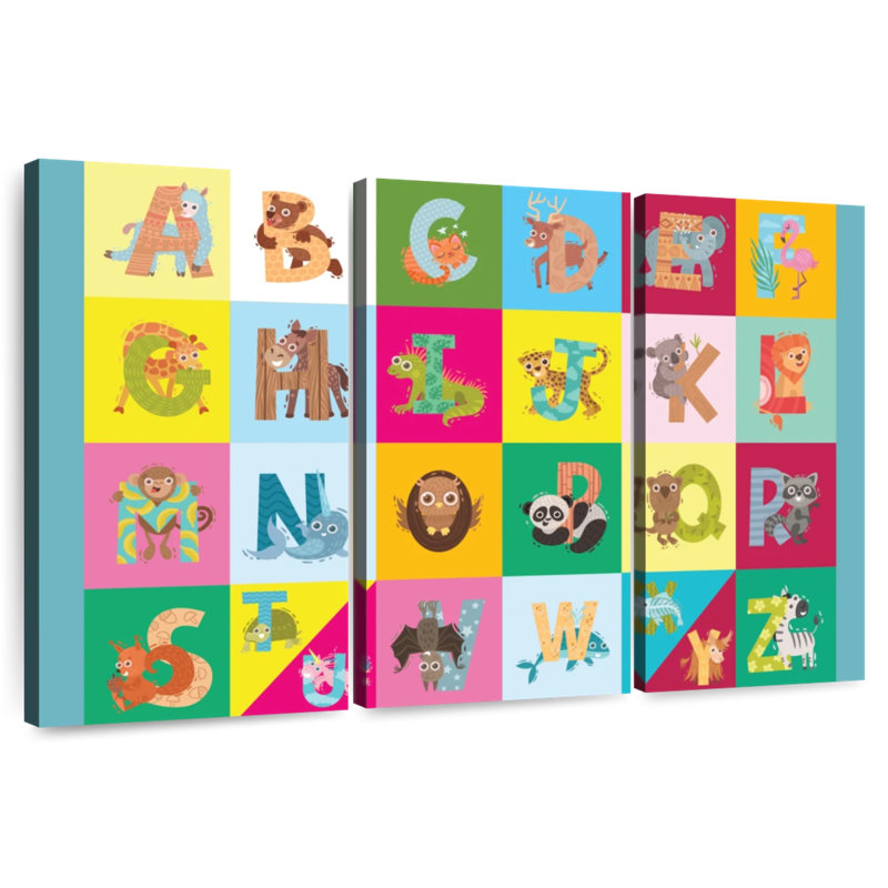 Ashelle, lettres d'animaux, H 24 po x l 38 po