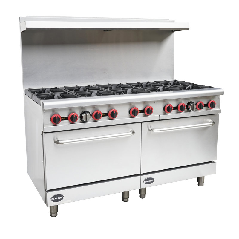 SABA 60'' W Double Oven Commercial Gas Range
