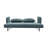 61"W Fabric Convertible Loveseat Sleeper With Pillows-391791844