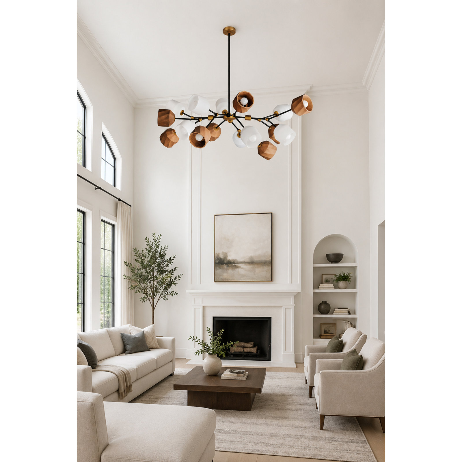 Mirielle 16 - Light Steel Dimmable Chandelier