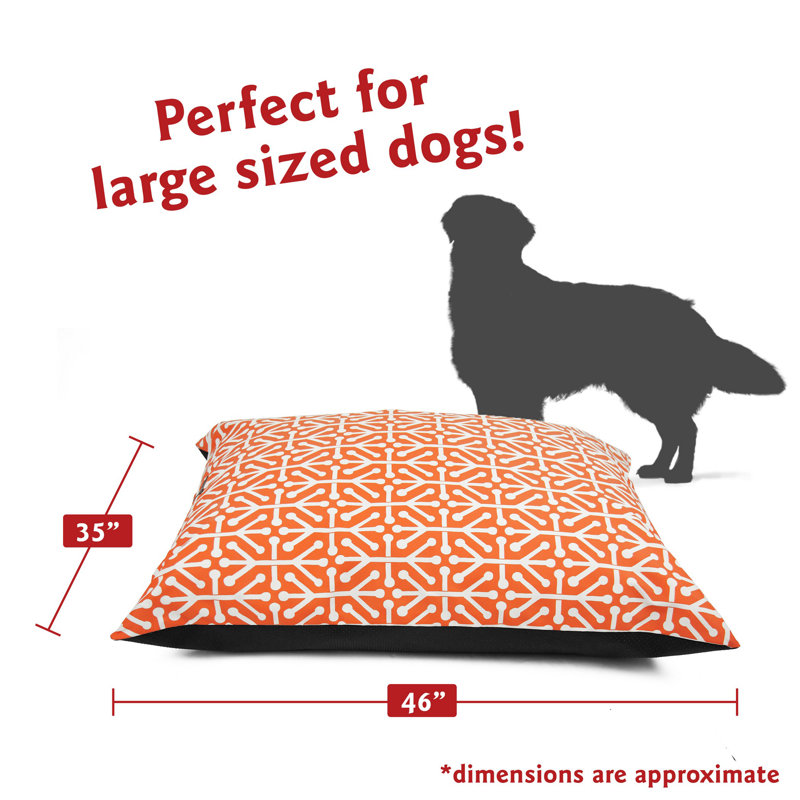 Aruba Super Value PIllow, Orange, Grand (l 46 po x P 35 po x H 7 po)