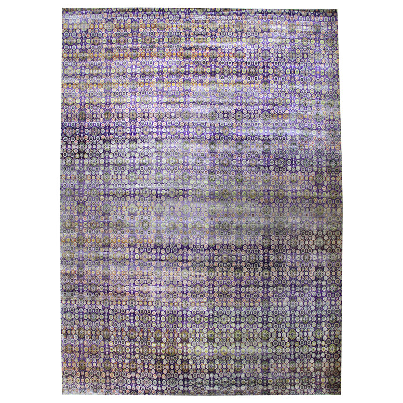 Purple Alchemy Floral Silk Rug - 16' x 22'4""