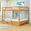 Lit superposé au-dessus de grand lit en bois avec lit gigogne simple TG-335200706