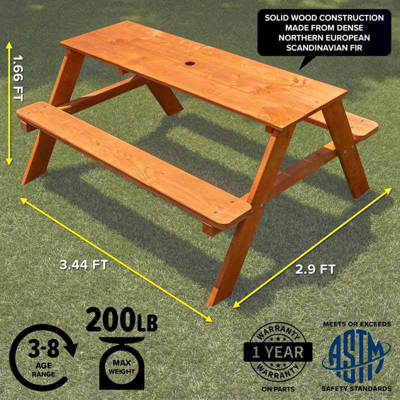 Table de pique-nique en bois Harriet Bee Kids