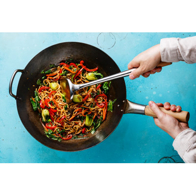 Cooking Noodles - Wrapped Canvas Print