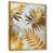 Toile avec cadre flottant or