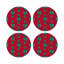 Sous-verres ronds en cuir Gem Emeralds-119015207