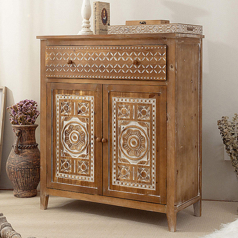 Buffet en bois massif brun