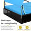 Lit de jour avec structure en acier Cadeo 72,83 "avec coussins, table d'appoint cachée-234856192