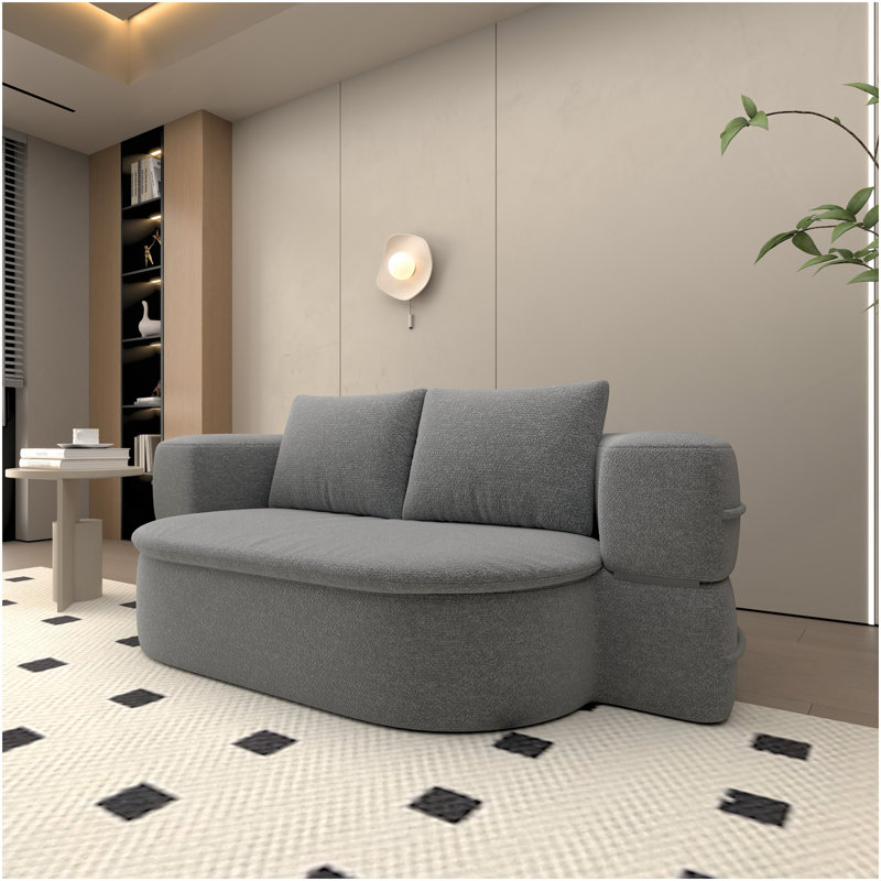 Canapé-lit pliant, futon-lit convertible, matelas de sol pliable 2-en-1 avec 2 coussins, canapé paresseux en mousse haute densité respirante, méridienne confortable, lit simple, gris clair