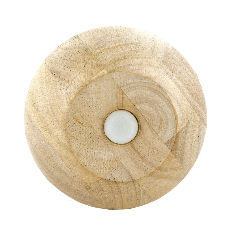 Unfinished Solid Hardwood Round Bun Foot Set with Drill Bit
