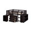 Lit mezzanine bas bas avec tablettes, armoire et bureau-1637020761