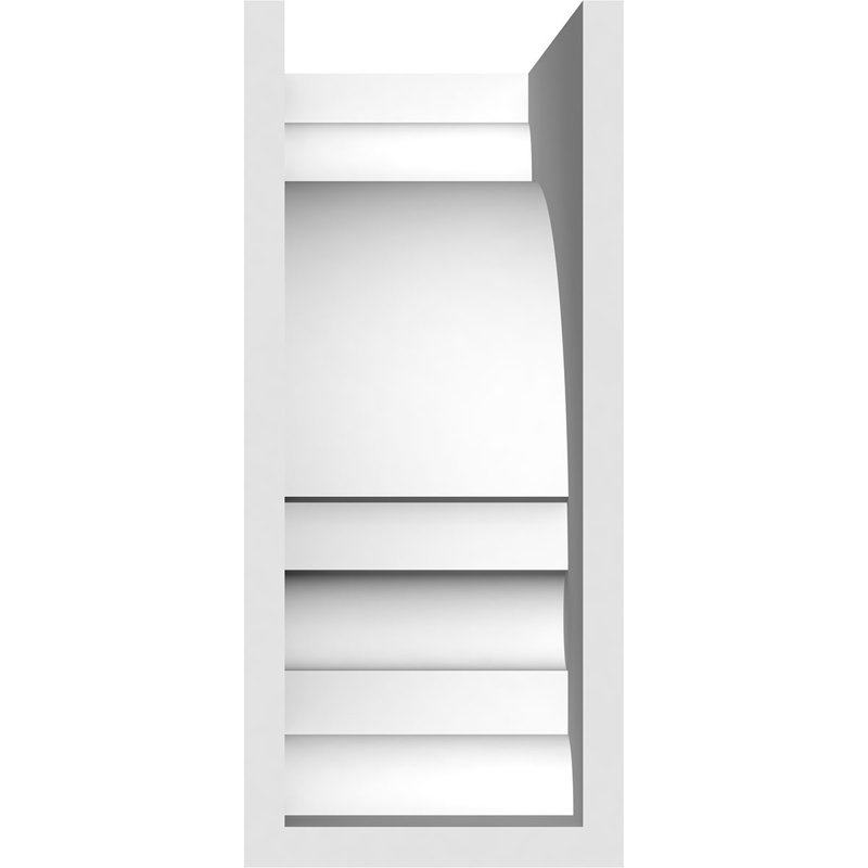 3"W x 8"D x 8"H Standard Diane Architectural Grade PVC Corbel, 8"H x 3"W x 8"D