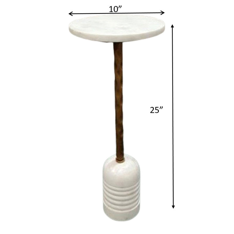 Beacon Marble Top Side Table