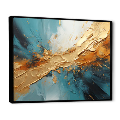 «Gold Turquoise Desert Mirage Spiral I» sur toile