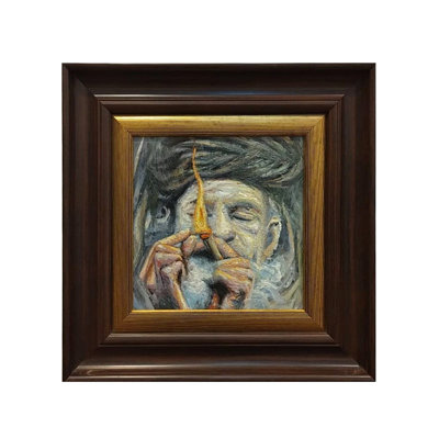 Aghori Sadhu | Huile sur toile | Peinture encadrée | Par Boby Abraham