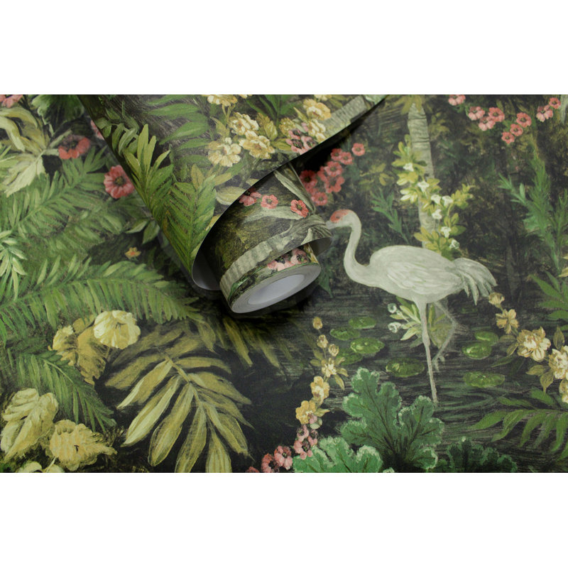 Atglen 33' L x 20.8" W Wallpaper Roll, Green
