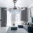 42'' Silver Crystal Retractable Ceiling Fan with 36W LED Light and Remote Control