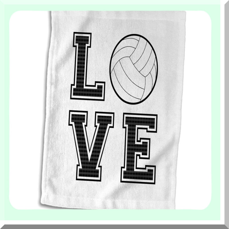 LoveVolley 3D Rose Print Hand Towel - 15x22