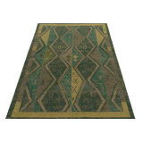 Distressed Homage Hand Knotted Wool Geometric Area Rug