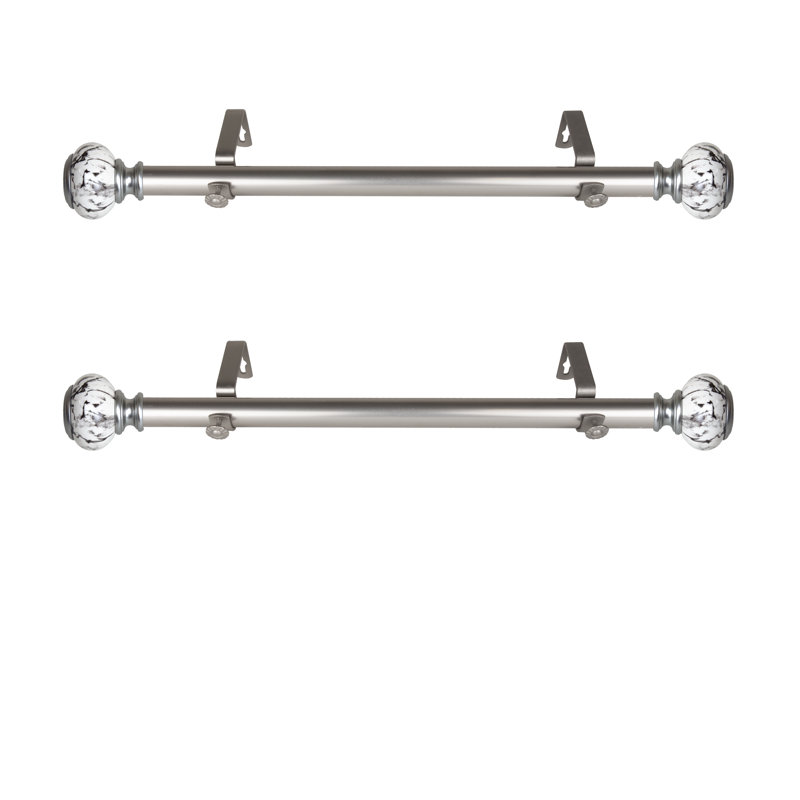 Tringle à rideaux unique, Nickel satiné