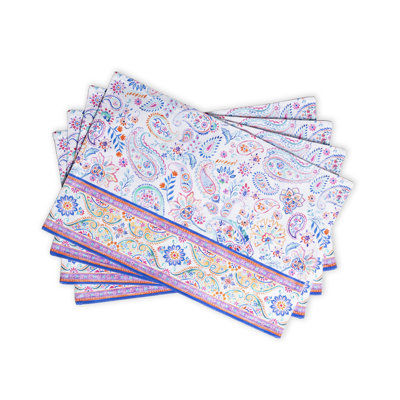INDIAN FLORAL 100% Cotton Paisley Rectangle Napkin