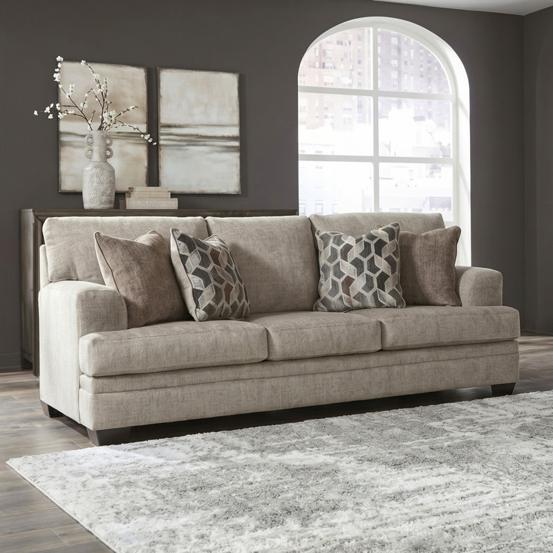 Fiarvale Upholstered 92'' Sofa, Beige 100% Polyester