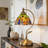 Stained Glass Dragonfly Table Lamp - Vintage Gooseneck Desk Lamp With Brass Base