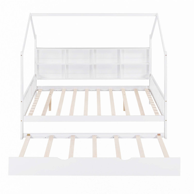 Lit en bois avec couchette, Double
