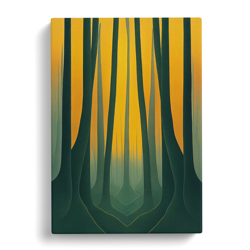 Calm Forest Abstract - Wrapped Canvas, 76cm H x 50cm W x 3cm D