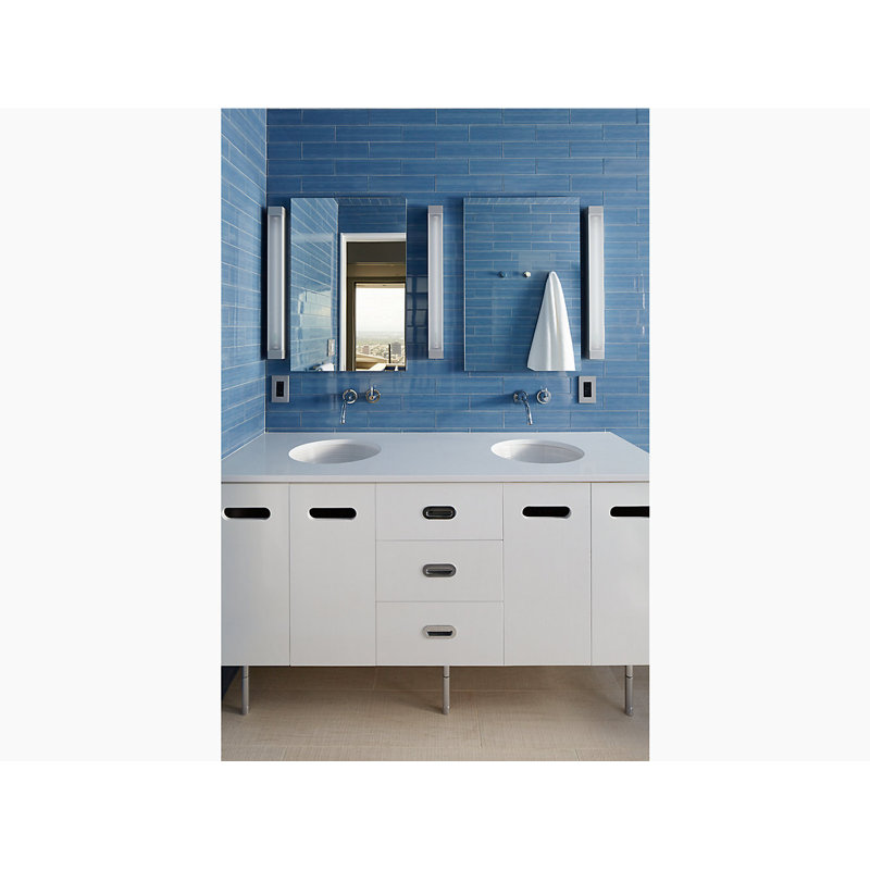 Verdera Recessed or Surface Mount Frameless Medicine Cabinet with 3 Adjustable Shelves, H 30 po x l 24 po x P 4,75 po