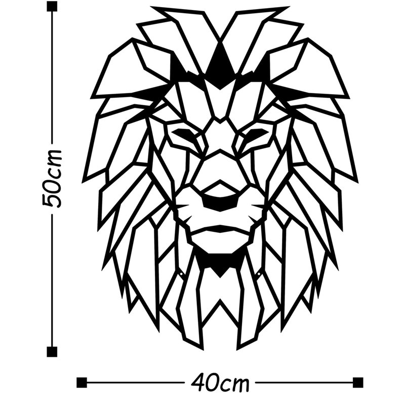 Élégant accessoire mural en métal noir, 15,8 po x 19,7 po | Fabrication 100% métal, épaisseur: 0,06 po | Parfait pour la décoration intérieure, facile à fixer au mur, pièce décorative durable et élégante
