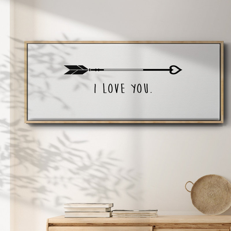 Love Love I - toile encadrée, H 20 po x l 50 po