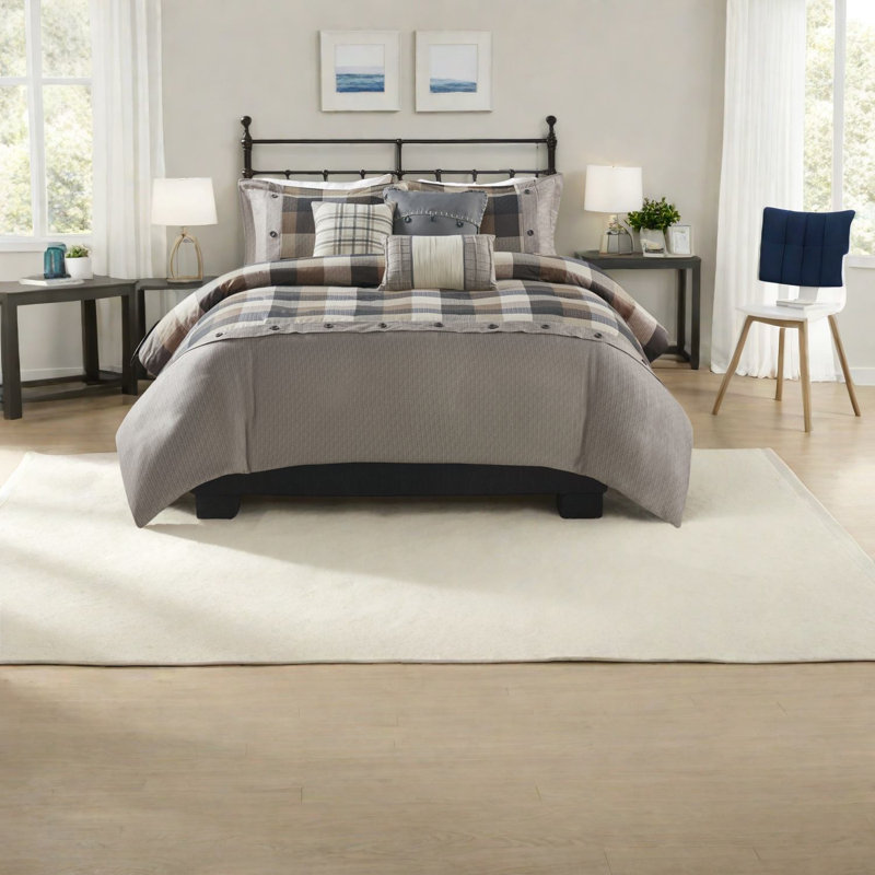Cozy Herringbone Bedding Sets, Polyester Fabric, Farmhouse Style, For Home