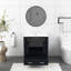 Meuble-lavabo noir 30 po avec lavabo simple