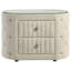 Table de chevet rembourrée 2 tiroirs Santiago Ivory