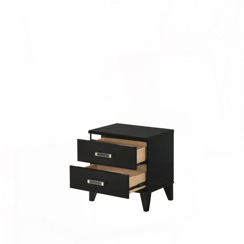 Table de chevet noire