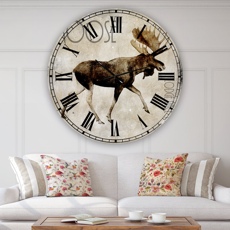 Horloge murale Moose Lodge 2, Moyen