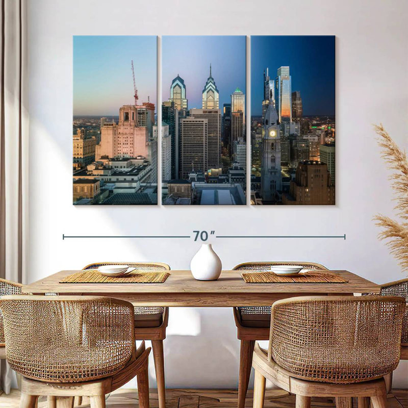 Nicci Philly Skyline, 42" H x 65" W