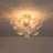 3-Light Dimmable Ribbed Glass Semi Flush Mount -1581423547