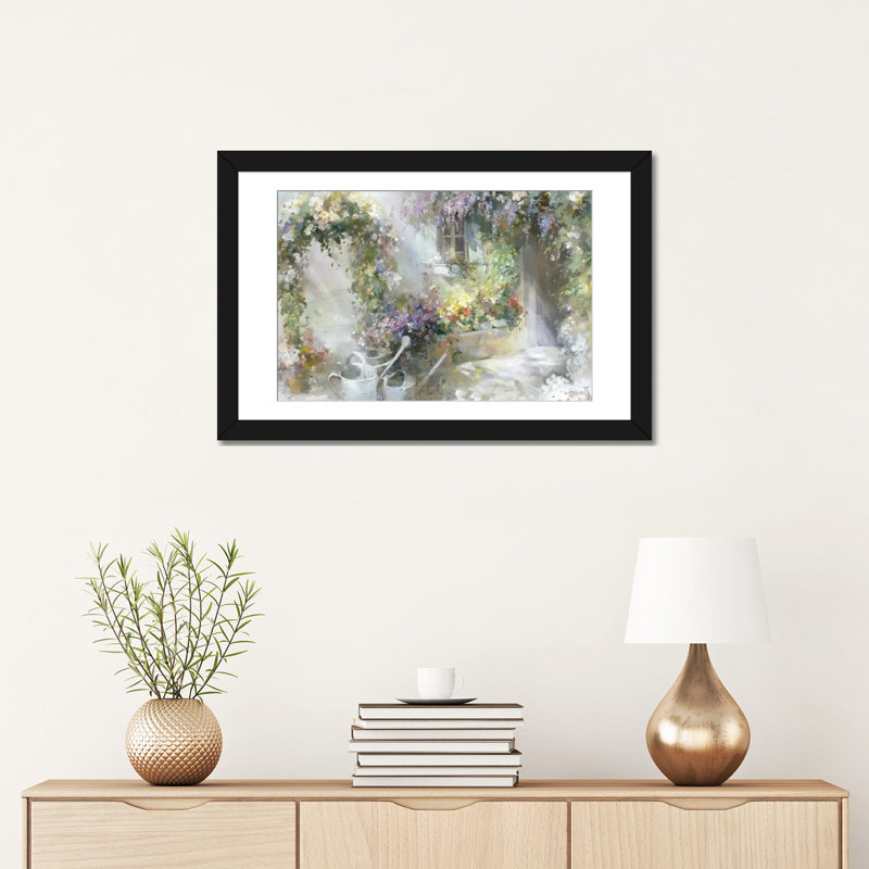 « matinée aube », reproduction sur toile, H 24 po x l 32 po x P 1 po, Papier d'art encadré noir, Blanc