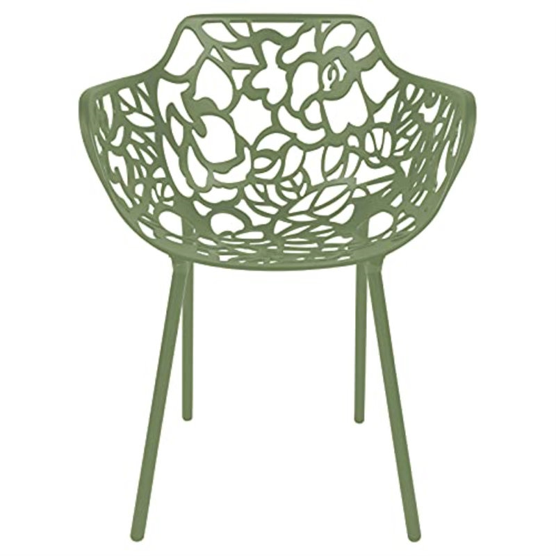 Fauteuil de patio Rabia, Vert kaki, Ensemble de 2