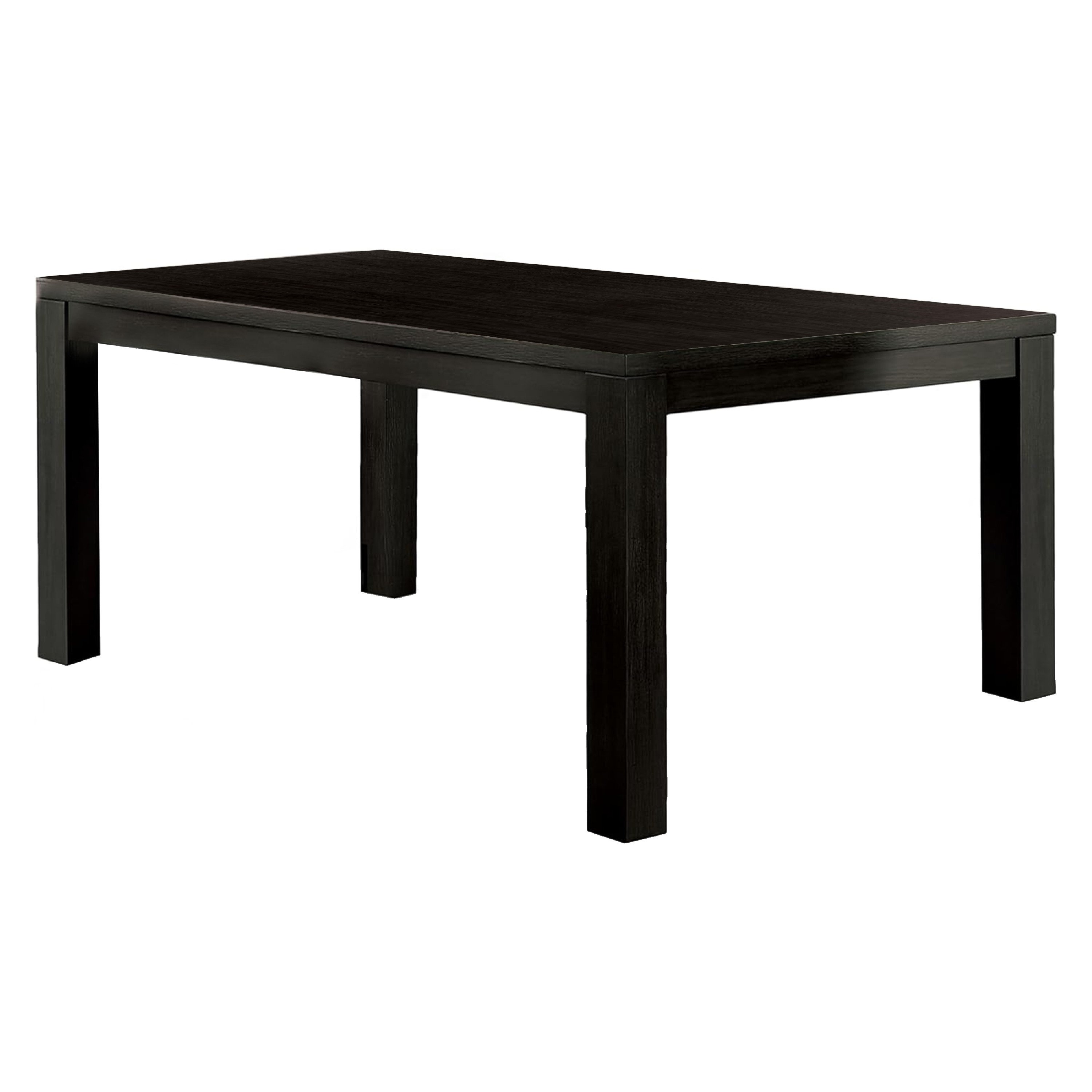 Benjara Renu Dining Table, 72 Inch, Antique Black Rectangular | Wayfair