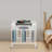 Record Player Stand Clear Acrylic 3-Tier Rolling Vinyl Storage Rack with Wheels